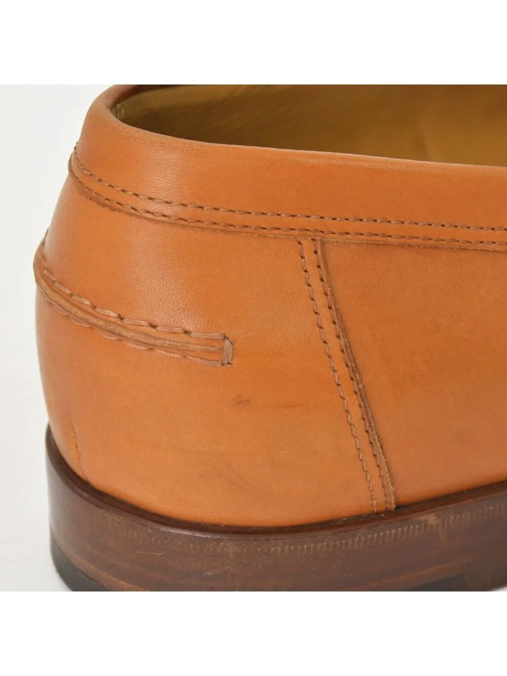 Hermes Moccasin Calf Kelly Buckle Brown Silver Leather